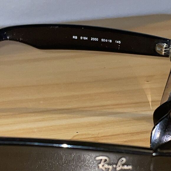 Ray Ban Eyeglasses RB 5184 2000 52-18-145 Black Frames Only - Picture 4 of 7